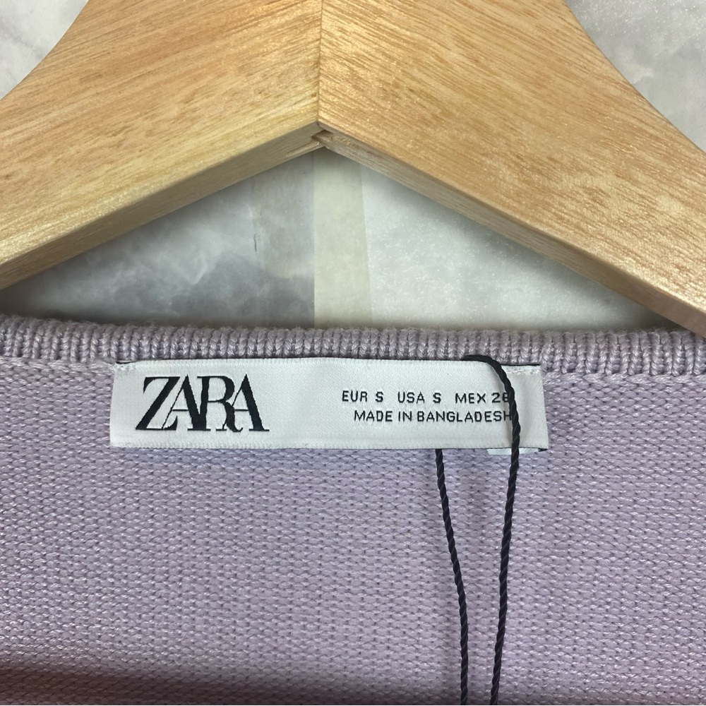 NWOT Cropped Zara Wrap Sweater - Picture 6 of 7